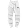 imageSOLY HUX Mens Letter Print Drawstring High Waisted Sweatpants Graphic Joggers PantsWhite Letter Print
