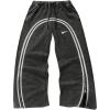 imageSOLY HUX Mens Side Striped Sweatpants Drawstring Waist Zipper Baggy Wide Leg Pants StreetwearBlack Striped