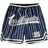 imageSOLY HUX Mens Striped Letter Graphic Sweat Shorts Drawstring Waist Track Shorts with PocketDark Blue Striped