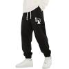 imageSOLY HUX Sweatpants for Men Letter Graphic Drawstring Elastic Waist Casual Joggers Pants with PocketsBlack Letter