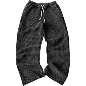 imageSOLY HUX Mens Graphic Baggy Sweatpants Y2k Vintage Gothic Drawstring Elastic Waist Wide Leg Pants StreetwearPlain Black