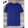 imageSOLY HUX Mens Crown Letter Print Striped Trim Tee Tops Short Sleeve Crew Neck Summer T ShirtRoyal Blue Graphic
