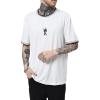 imageSOLY HUX Mens Crown Letter Print Striped Trim Tee Tops Short Sleeve Crew Neck Summer T ShirtWhite Printed