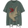 imageSOLY HUX Mens Graphic Tees Y2K Vintage T Shirts Summer Trendy Casual Distressed Tops StreetwearArmy Green