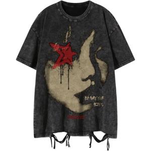 imageSOLY HUX Mens Graphic Tees Y2K Vintage T Shirts Summer Trendy Casual Distressed Tops StreetwearBlack Graphic