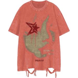 imageSOLY HUX Mens Graphic Tees Y2K Vintage T Shirts Summer Trendy Casual Distressed Tops StreetwearOrange Graphic