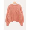 imageSOLY HUX Cardigan Sweaters for Women Cropped Tie Front Bow Lightweight Cardigan Long Sleeve Trendy Fall ShrugsCoral Pink