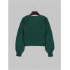 imageSOLY HUX Cardigan Sweaters for Women Cropped Tie Front Bow Lightweight Cardigan Long Sleeve Trendy Fall ShrugsOlive Green