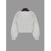 imageSOLY HUX Cardigan Sweaters for Women Cropped Tie Front Bow Lightweight Cardigan Long Sleeve Trendy Fall ShrugsPure Beige