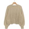 imageSOLY HUX Cardigan Sweaters for Women Cropped Tie Front Bow Lightweight Cardigan Long Sleeve Trendy Fall ShrugsPure Khaki
