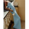 imageSOLY HUX Womens Elegant Mesh V Neck Bodycon Maxi Dress Summer Cocktail Party Wedding Guest Long Cami SundressesPlain Blue