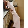 imageSOLY HUX Womens Elegant Mesh V Neck Bodycon Maxi Dress Summer Cocktail Party Wedding Guest Long Cami SundressesPlain Dusty Pink