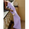 imageSOLY HUX Womens Elegant Mesh V Neck Bodycon Maxi Dress Summer Cocktail Party Wedding Guest Long Cami SundressesPlain Mauve Purple