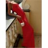 imageSOLY HUX Womens Elegant Mesh V Neck Bodycon Maxi Dress Summer Cocktail Party Wedding Guest Long Cami SundressesPlain Red