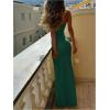 imageSOLY HUX Womens Elegant Mesh V Neck Bodycon Maxi Dress Summer Cocktail Party Wedding Guest Long Cami SundressesPure Dark Green