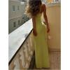 imageSOLY HUX Womens Elegant Mesh V Neck Bodycon Maxi Dress Summer Cocktail Party Wedding Guest Long Cami SundressesPure Green
