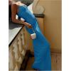 imageSOLY HUX Womens Elegant Mesh V Neck Bodycon Maxi Dress Summer Cocktail Party Wedding Guest Long Cami SundressesPure Light Blue