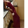imageSOLY HUX Womens Elegant Mesh V Neck Bodycon Maxi Dress Summer Cocktail Party Wedding Guest Long Cami SundressesPure Red Violet