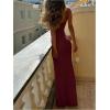 imageSOLY HUX Womens Elegant Mesh V Neck Bodycon Maxi Dress Summer Cocktail Party Wedding Guest Long Cami SundressesPure Red Violet
