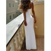 imageSOLY HUX Womens Elegant Mesh V Neck Bodycon Maxi Dress Summer Cocktail Party Wedding Guest Long Cami SundressesPure White