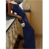 imageSOLY HUX Womens Elegant Mesh V Neck Bodycon Maxi Dress Summer Cocktail Party Wedding Guest Long Cami SundressesSolid Dark Blue