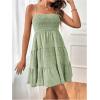 imageSOLY HUX Womens Sundress Smock Cami Mini Dress Sleeveless Swing A Line Short Dresses Casual Cute Summer DressesSolid Olive Green
