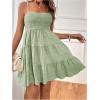 imageSOLY HUX Womens Sundress Smock Cami Mini Dress Sleeveless Swing A Line Short Dresses Casual Cute Summer DressesSolid Olive Green
