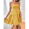 imageSOLY HUX Womens Sundress Smock Cami Mini Dress Sleeveless Swing A Line Short Dresses Casual Cute Summer DressesSolid Yellow