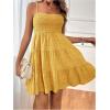 imageSOLY HUX Womens Sundress Smock Cami Mini Dress Sleeveless Swing A Line Short Dresses Casual Cute Summer DressesSolid Yellow