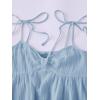 imageSOLY HUX Womens Tie Shoulder Y2k Cami Sun Dress Cute Spaghetti Strap Casual Summer A Line Short Mini DressesPlain Blue