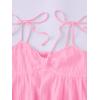 imageSOLY HUX Womens Tie Shoulder Y2k Cami Sun Dress Cute Spaghetti Strap Casual Summer A Line Short Mini DressesPlain Pink