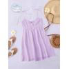 imageSOLY HUX Womens Tie Shoulder Y2k Cami Sun Dress Cute Spaghetti Strap Casual Summer A Line Short Mini DressesPlain Purple