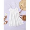 imageSOLY HUX Womens Tie Shoulder Y2k Cami Sun Dress Cute Spaghetti Strap Casual Summer A Line Short Mini DressesPlain White