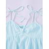 imageSOLY HUX Womens Tie Shoulder Y2k Cami Sun Dress Cute Spaghetti Strap Casual Summer A Line Short Mini DressesSolid Blue