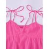 imageSOLY HUX Womens Tie Shoulder Y2k Cami Sun Dress Cute Spaghetti Strap Casual Summer A Line Short Mini DressesSolid Hotpink