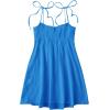 imageSOLY HUX Womens Tie Shoulder Y2k Cami Sun Dress Cute Spaghetti Strap Casual Summer A Line Short Mini DressesSolid Royal Blue