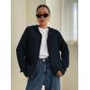 imageSOLY HUX Womens Zip Up Hooded Cardigan Sweater Knitted Drop Shoulder Fall Hoodies OuterwearDark Blue