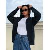 imageSOLY HUX Womens Zip Up Hooded Cardigan Sweater Knitted Drop Shoulder Fall Hoodies OuterwearDark Blue