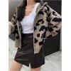 imageSOLY HUX Womens Zip Up Hooded Cardigan Sweater Knitted Drop Shoulder Fall Hoodies OuterwearKhaki Leopard