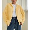 imageSOLY HUX Womens Zip Up Hooded Cardigan Sweater Knitted Drop Shoulder Fall Hoodies OuterwearLight Yellow