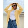 imageSOLY HUX Womens Zip Up Hooded Cardigan Sweater Knitted Drop Shoulder Fall Hoodies OuterwearLight Yellow