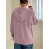 imageSOLY HUX Womens Zip Up Hooded Cardigan Sweater Knitted Drop Shoulder Fall Hoodies OuterwearPlain Purple