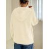 imageSOLY HUX Womens Zip Up Hooded Cardigan Sweater Knitted Drop Shoulder Fall Hoodies OuterwearPlain White
