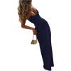 imageSOLY HUX Womens Elegant Mesh V Neck Bodycon Maxi Dress Summer Cocktail Party Wedding Guest Long Cami SundressesSolid Dark Blue
