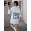 imageSOLY HUX Jersey Shirts for Women Y2k Graphic Number Oversized Tees V Neck Half Sleeve Cute Soccer Streetwear T Shirt TopsLight Blue Number