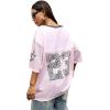 imageSOLY HUX Jersey Shirts for Women Y2k Graphic Number Oversized Tees V Neck Half Sleeve Cute Soccer Streetwear T Shirt TopsPink Letter Number