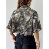imageSOLY HUX Womens Button Down Vintage Plaid Shirts Short Sleeve Crop Blouses Preppy ClothesArmy Green