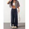 imageSOLY HUX Womens Button Down Vintage Plaid Shirts Short Sleeve Crop Blouses Preppy ClothesCoffee Brown Gingham