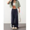 imageSOLY HUX Womens Button Down Vintage Plaid Shirts Short Sleeve Crop Blouses Preppy ClothesGreen Gingham