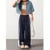 imageSOLY HUX Womens Button Down Vintage Plaid Shirts Short Sleeve Crop Blouses Preppy ClothesTeal Blue Gingham